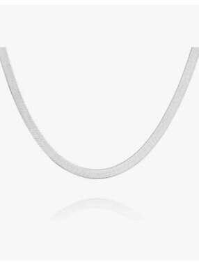 PAVOI Herringbone Silver Chain Necklace 16 in 925